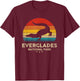 Everglades - National Park Retro Souvenir T-Shirt - T-Shirt | Maroon