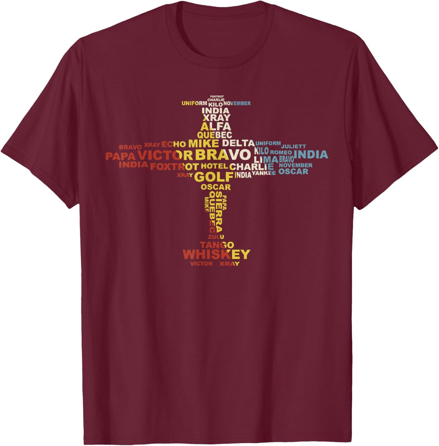 Full Phonetic Alphabet Pilot Airplane Gift Women T-Shirt - T-Shirt | Maroon