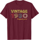 Vintage 1980 Cool 46 Year Old Bday 46th Birthday Men Women T-Shirt - T-Shirt | Maroon