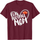 Flag Football Mom Heart T-Shirt - T-Shirt | Maroon