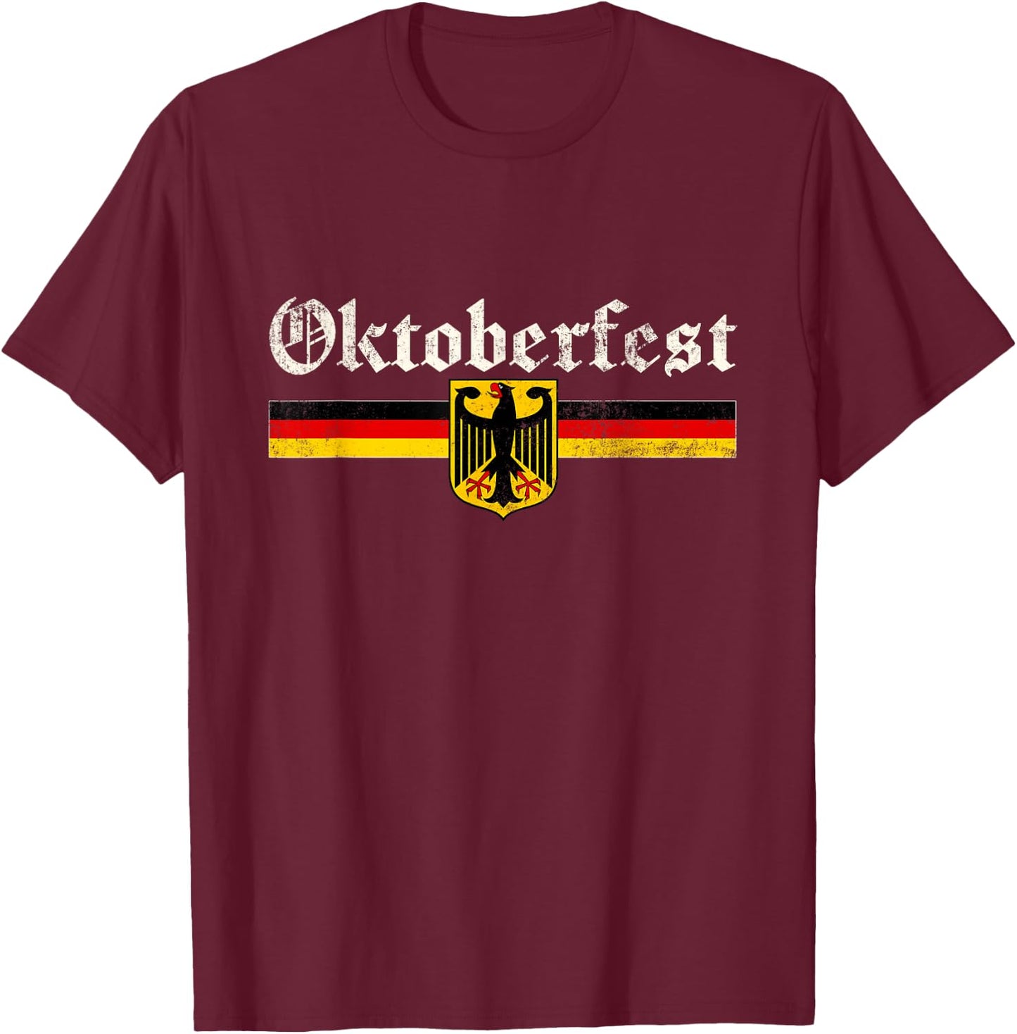 Vintage Oktoberfest Octoberfest German Drinking Festival T-Shirt - T-Shirt | Maroon