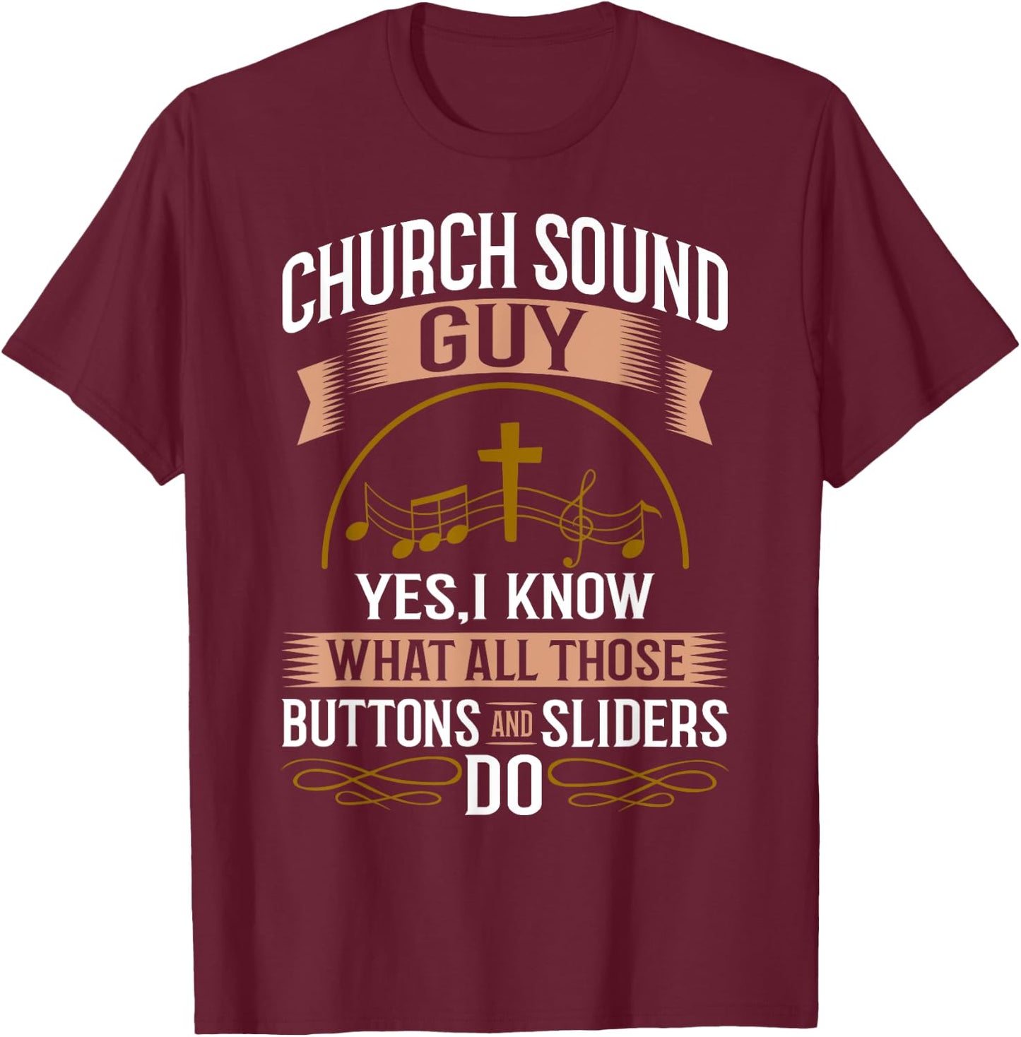 Church Sound Engineer Audio System Music Christian T-Shirt - T-Shirt | Maroon