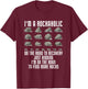I'm A Rockaholic On The Road To Recovery Kidding Find Rocks T-Shirt - T-Shirt | Maroon