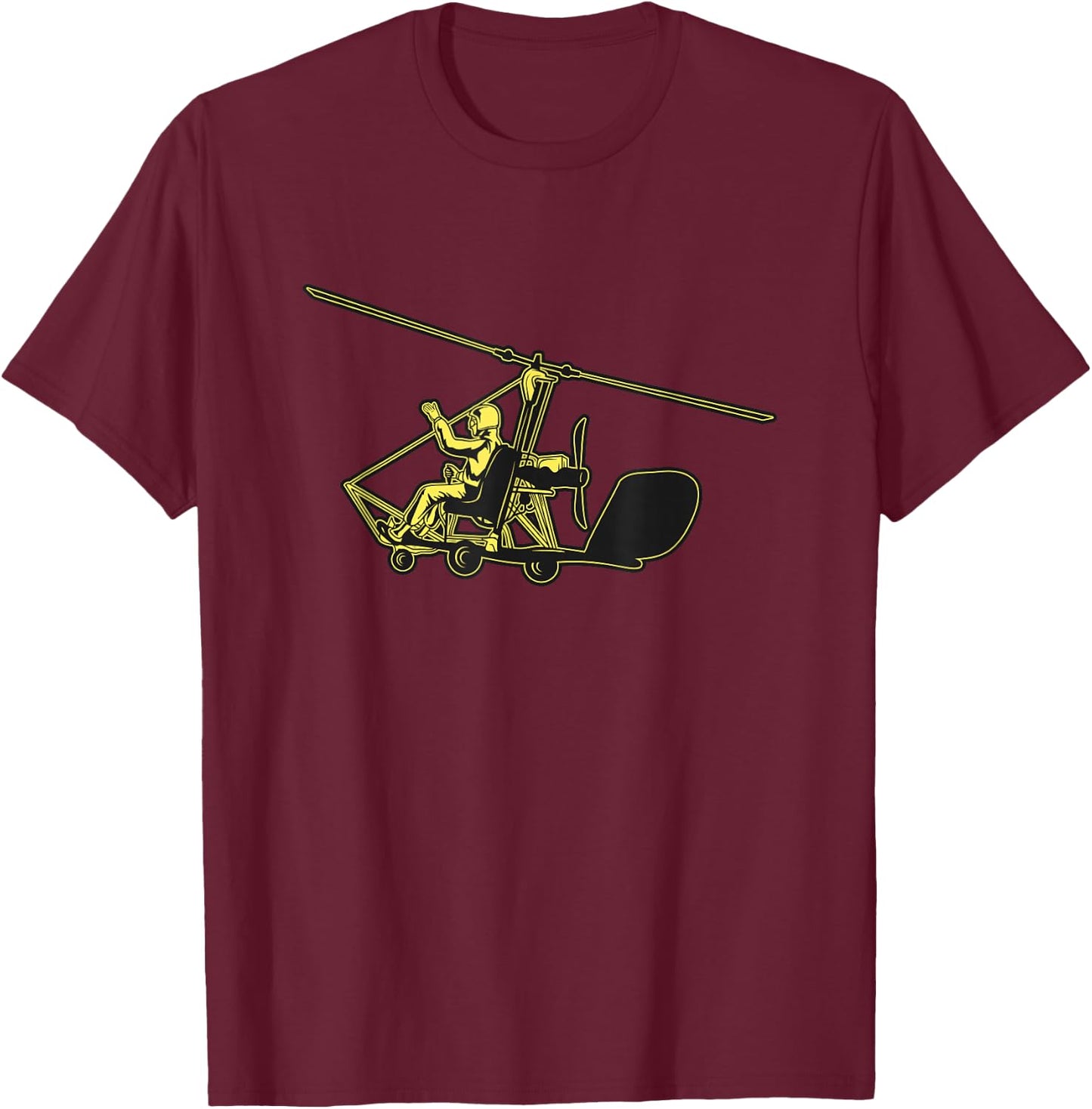 Gyrocopter gyrocopter gyrocopter T-Shirt - T-Shirt | Maroon