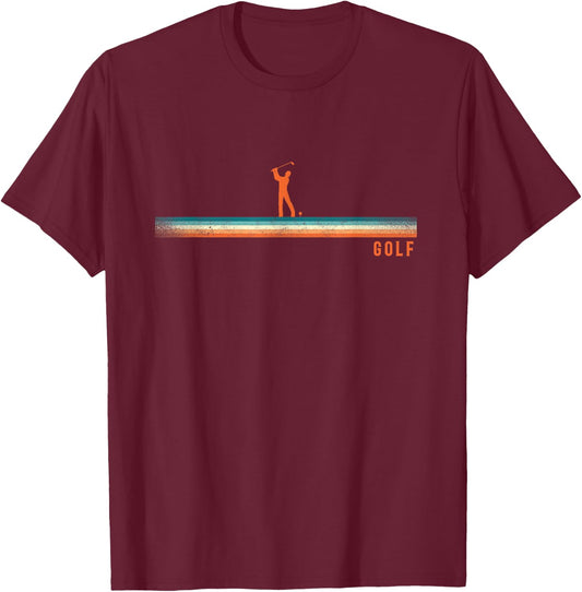 Golf Retro Vintage Golf T-Shirt - T-Shirt | Maroon