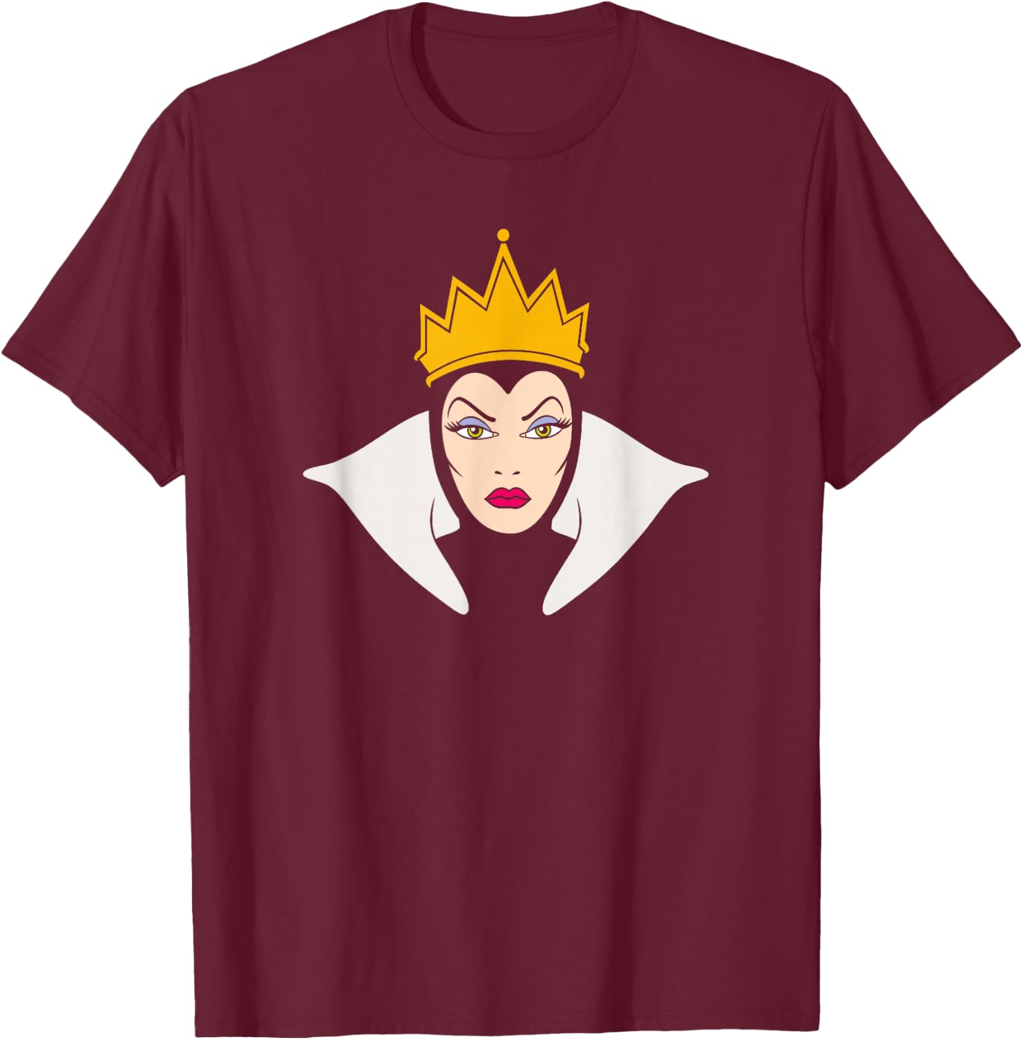 Disney Villains The Evil Queen Big Face T-Shirt - T-Shirt | Maroon