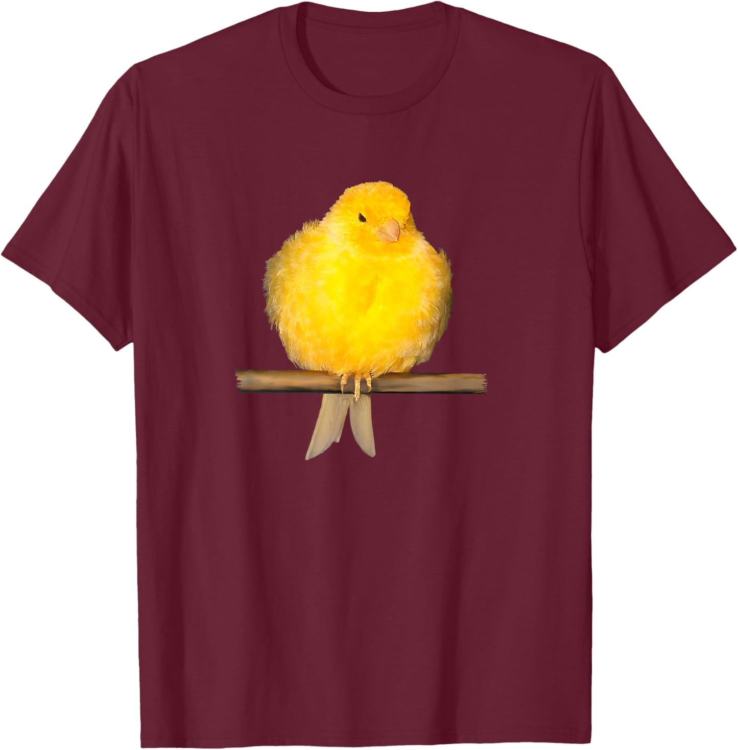 Cute canary bird with yellow feathers T-Shirt - T-Shirt | Maroon
