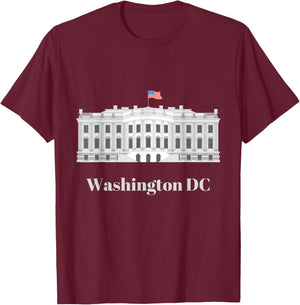Washington DC White House T-Shirt - T-Shirt | Maroon