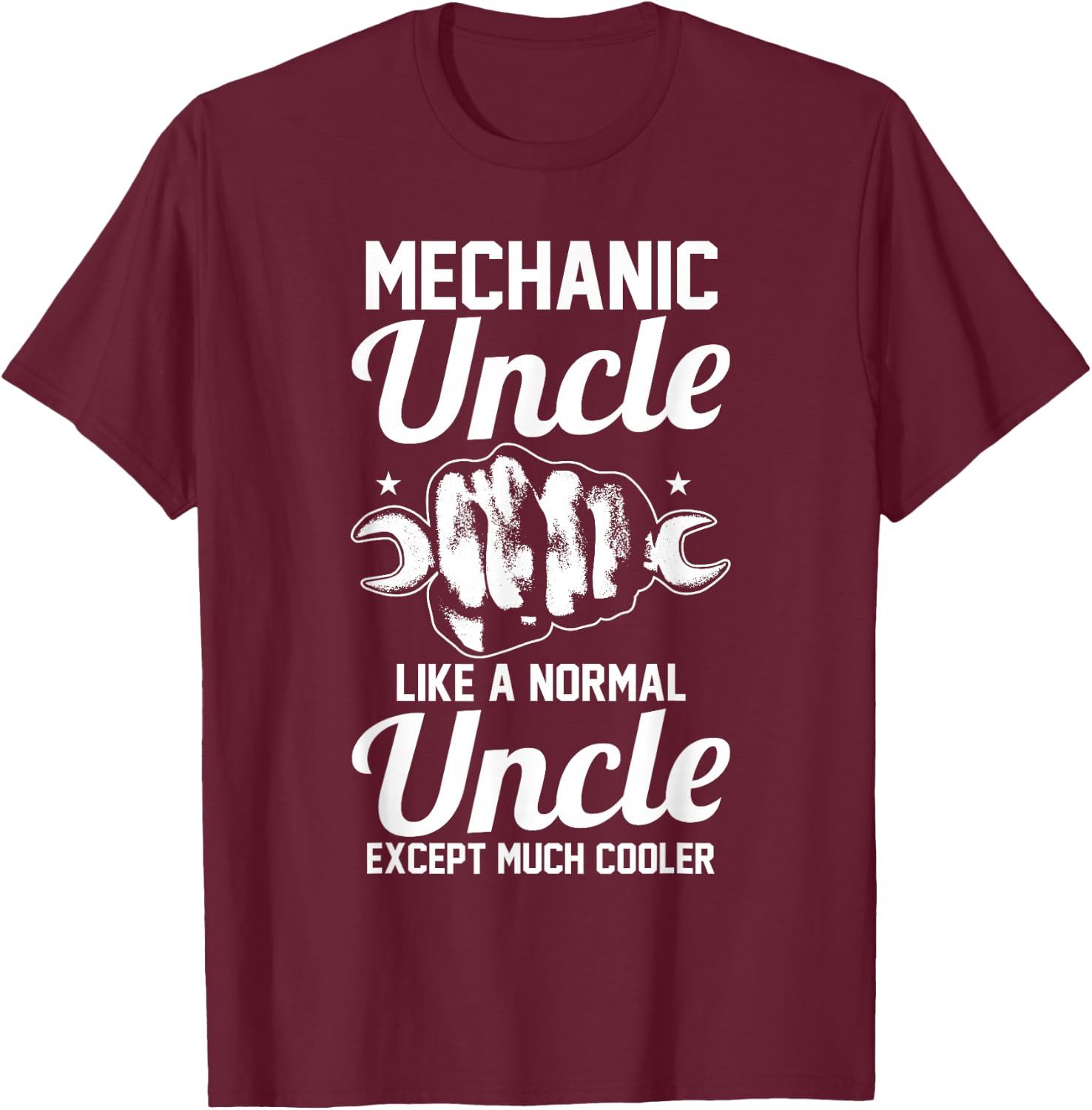 Maintenance Man Garage Uncle Mechanic T-Shirt - T-Shirt | Maroon