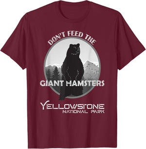 Funny Yellowstone National Park Grizzly Brown Bear For Kids T-Shirt - T-Shirt | Maroon