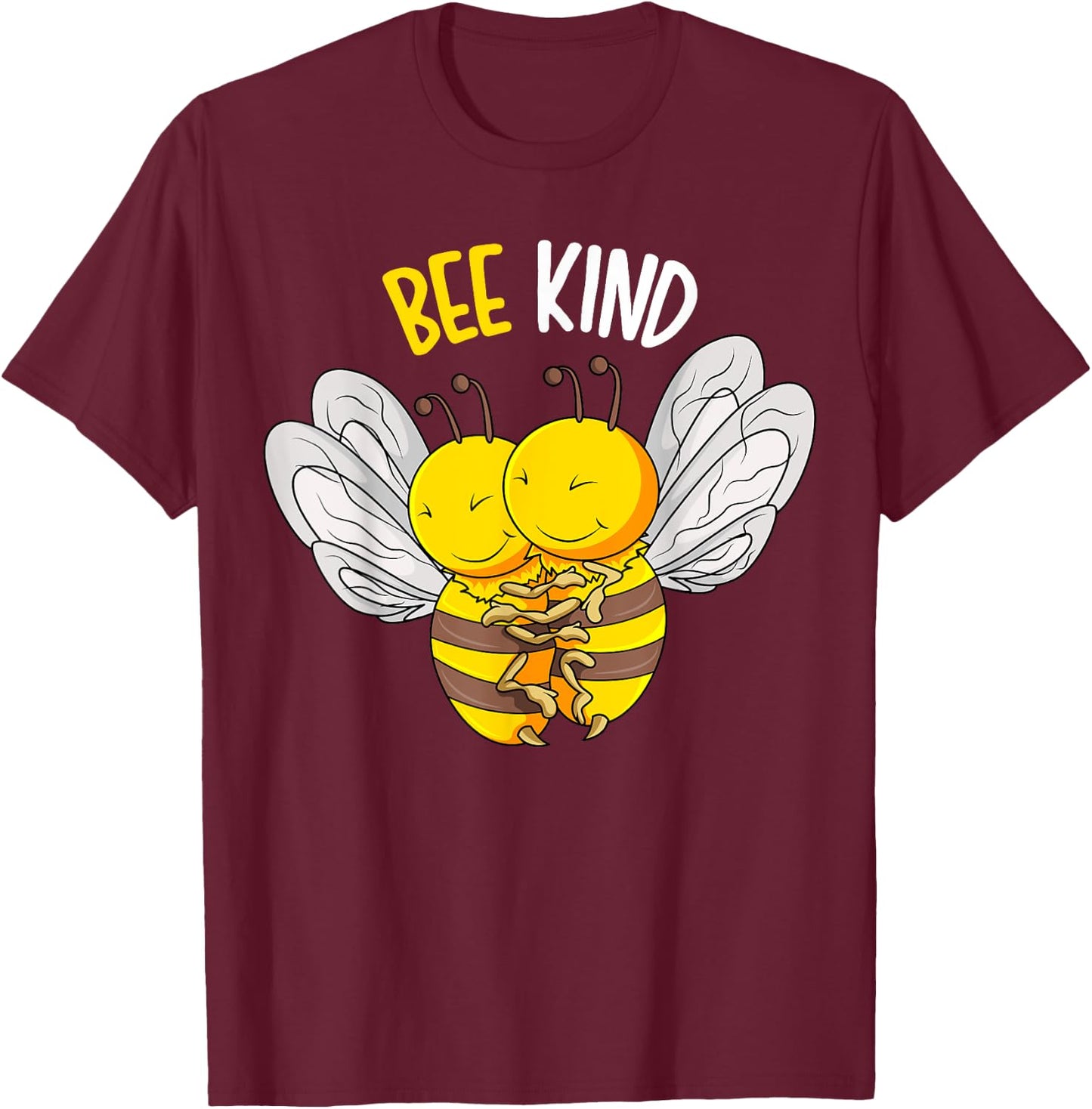 Bee Kind Bumble Bee Kindness Kids Girls Boys Women T-Shirt - T-Shirt | Maroon