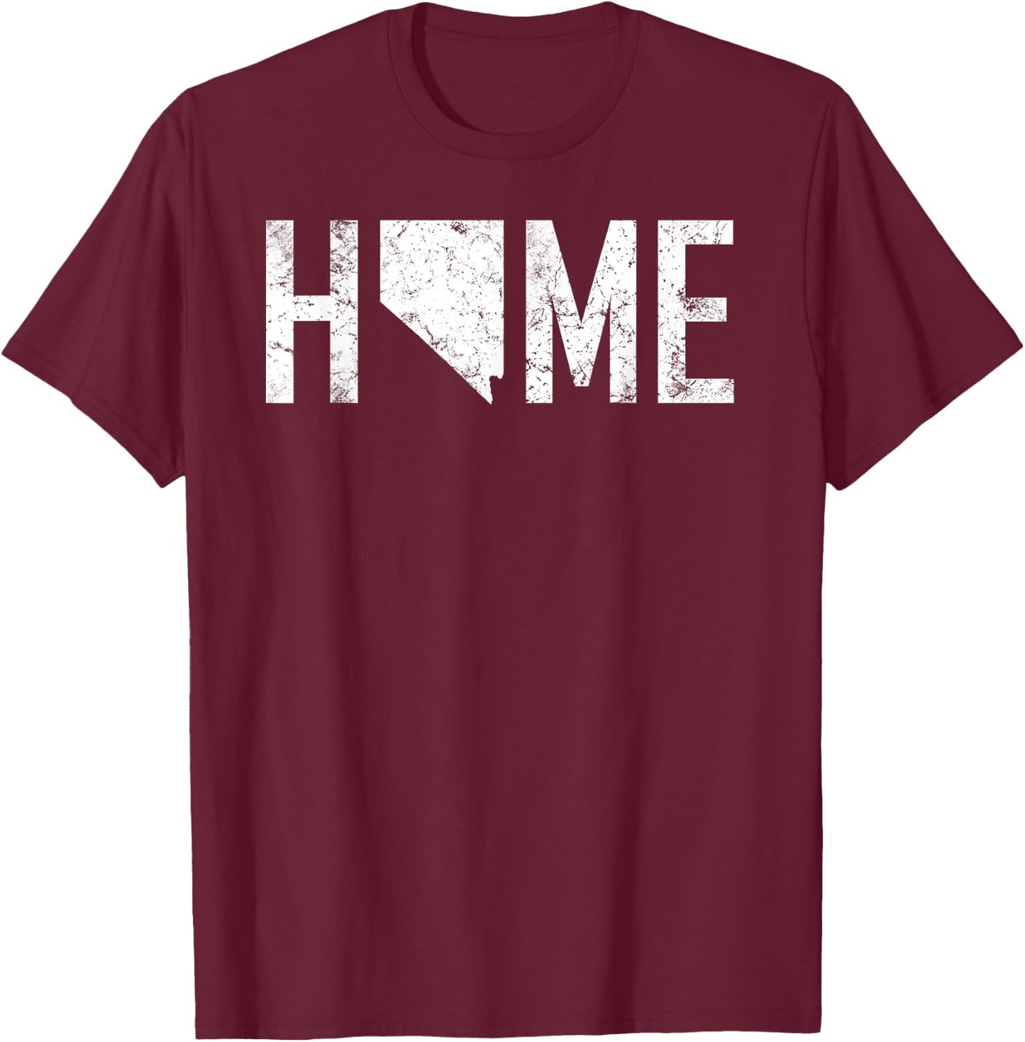 Retro Nevada Las Vegas is Home T-Shirt - T-Shirt | Maroon