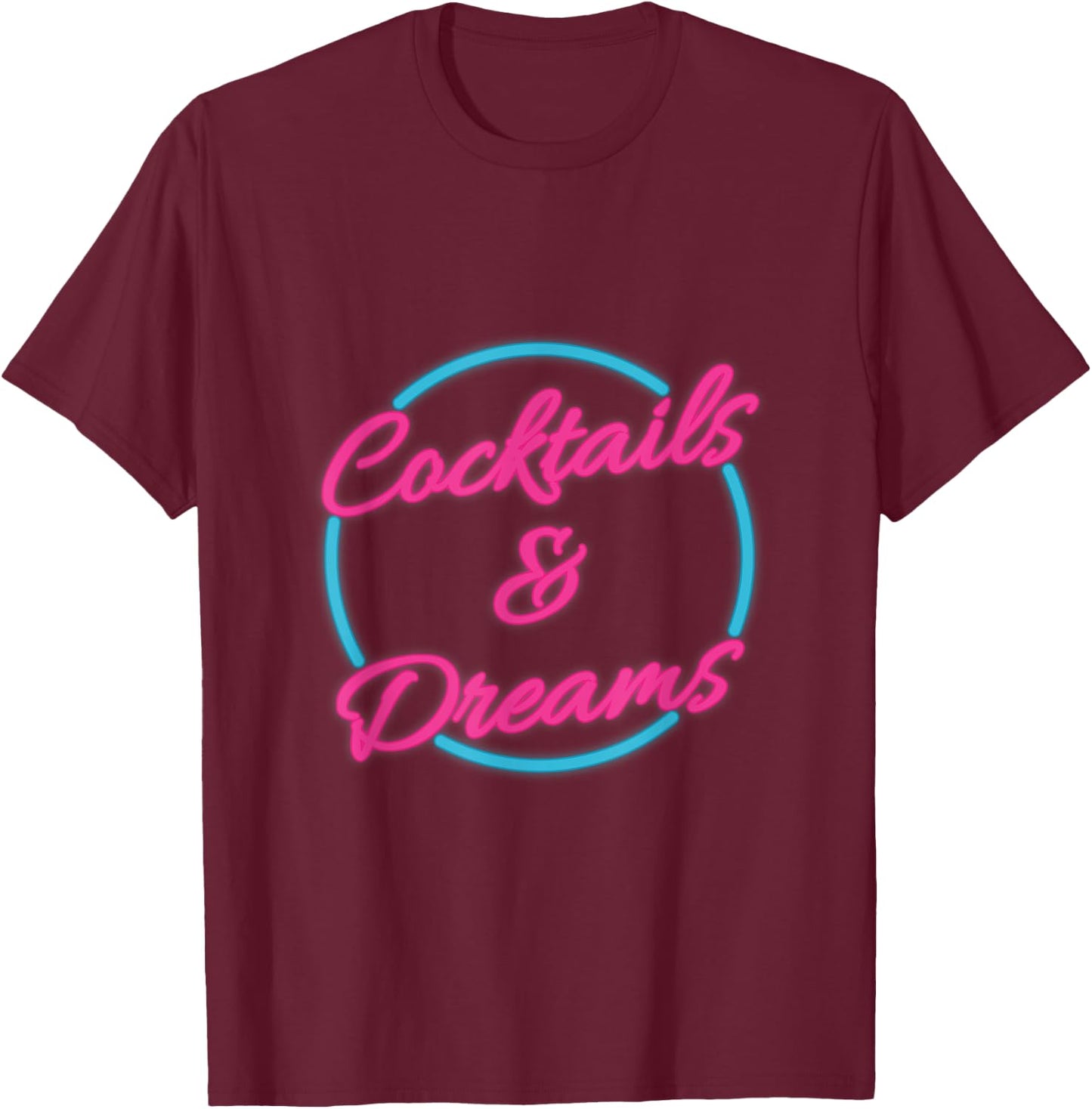 Cocktail Lover Bartender 80s Party Retro Cocktails T-Shirt - T-Shirt | Maroon