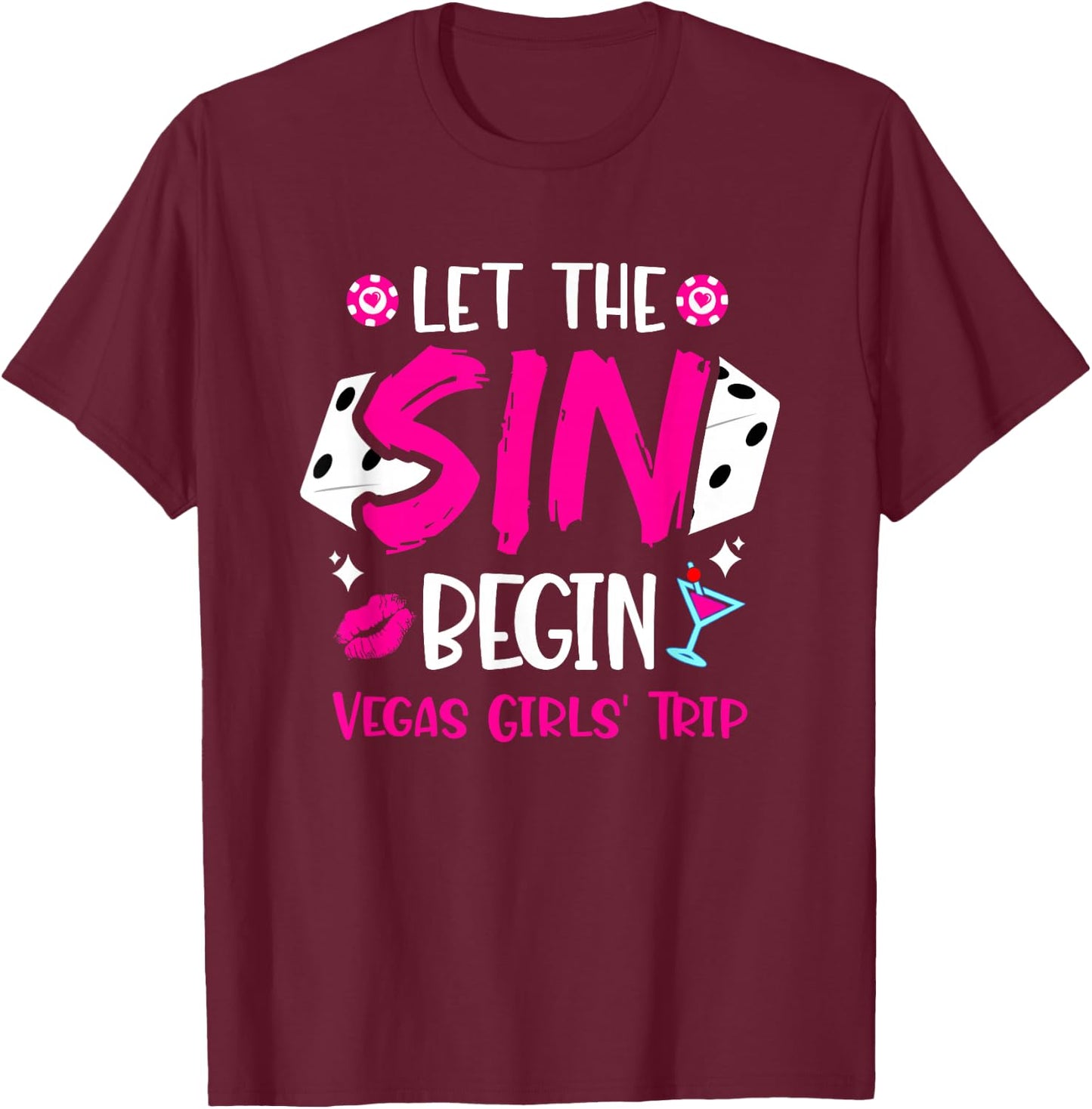 Girls Trip Vegas - Las Vegas Vacation - Vegas Girls Trip T-Shirt - T-Shirt | Maroon