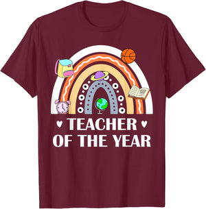 Teacher Of The Year Best Teacher Ever Men Women T-Shirt - T-Shirt | Maroon