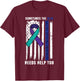Support Blue Lives Police Suicide Awareness Law Enforcement T-Shirt - T-Shirt | Maroon