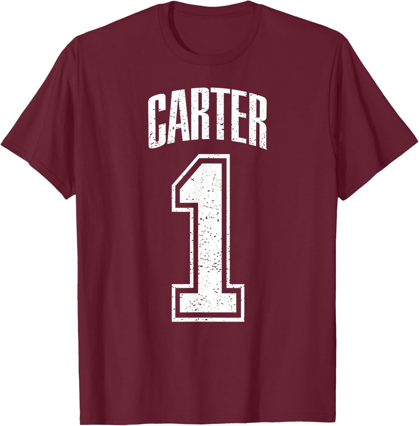 Carter Supporter Number 1 Greatest Fan T-Shirt - T-Shirt | Maroon