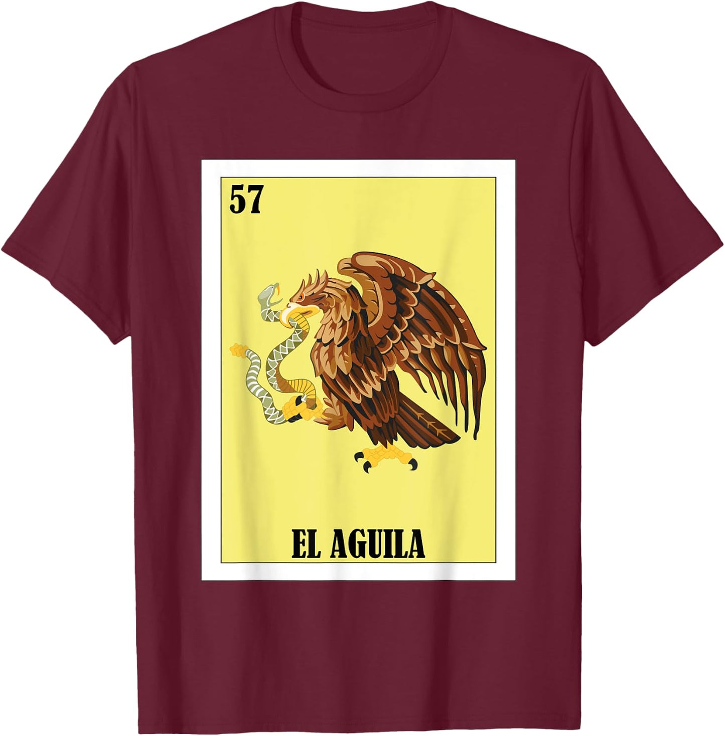 Funny Mexican Flag Design - El Aguila T-Shirt - T-Shirt | Maroon