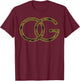 CaliDesign Gold OG Original Gangster Bandana Print T-Shirt - T-Shirt | Maroon