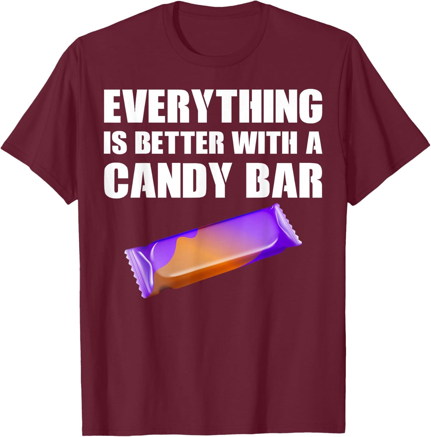 Candy Bar Apparel - Best Funny Bars Lover Design T-Shirt - T-Shirt | Maroon