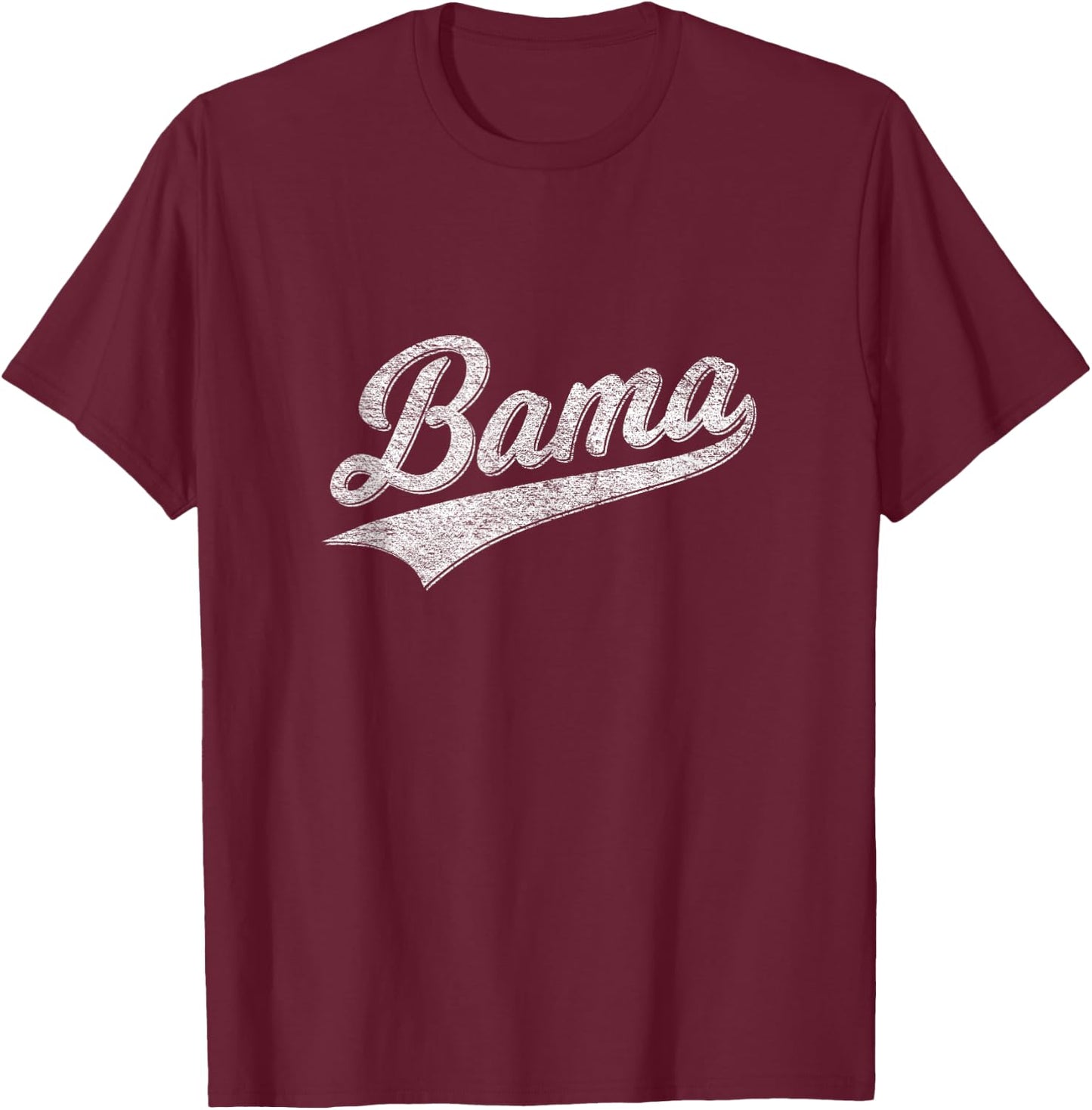 Bama Alabama Varsity Script Classic Sports Jersey Style T-Shirt - T-Shirt | Maroon