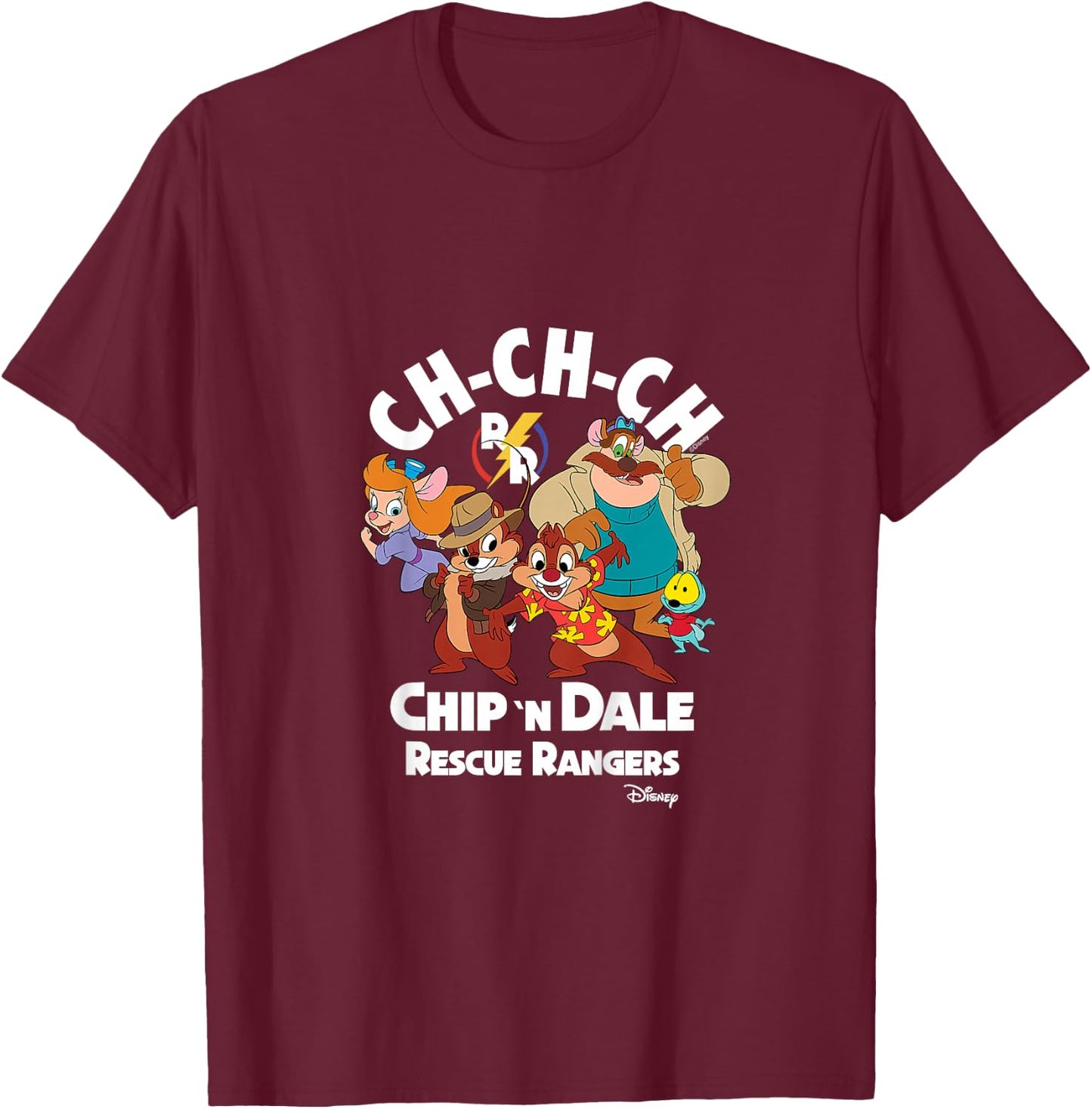 Kids Chip 'N Dale Rescue Rangers - Nature Happy Place T-Shirt - T-Shirt | Maroon