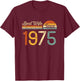 50th wedding anniversary - Best Wife Since 1975 50 years T-Shirt - T-Shirt | Maroon
