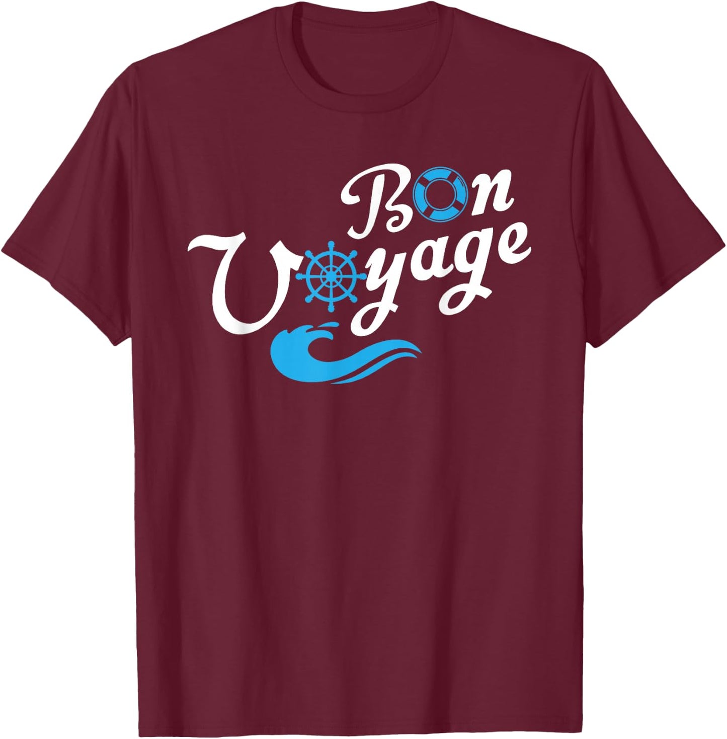 Bon Voyage Family Cruise Vacation T-Shirt - T-Shirt | Maroon