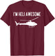 Funny Helicopter Pilot T Shirt - Pilot and Mechanic Gifts T-Shirt - T-Shirt | Maroon