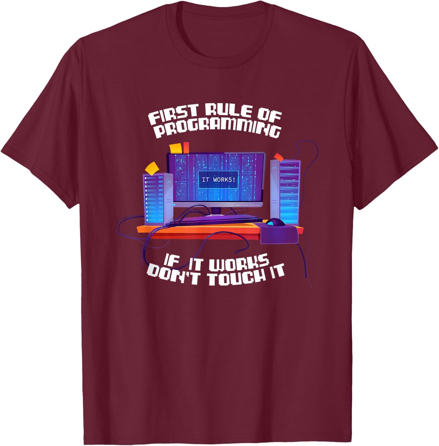 Programmer Coder - Developer Software Engineer Programming T-Shirt - T-Shirt | Maroon