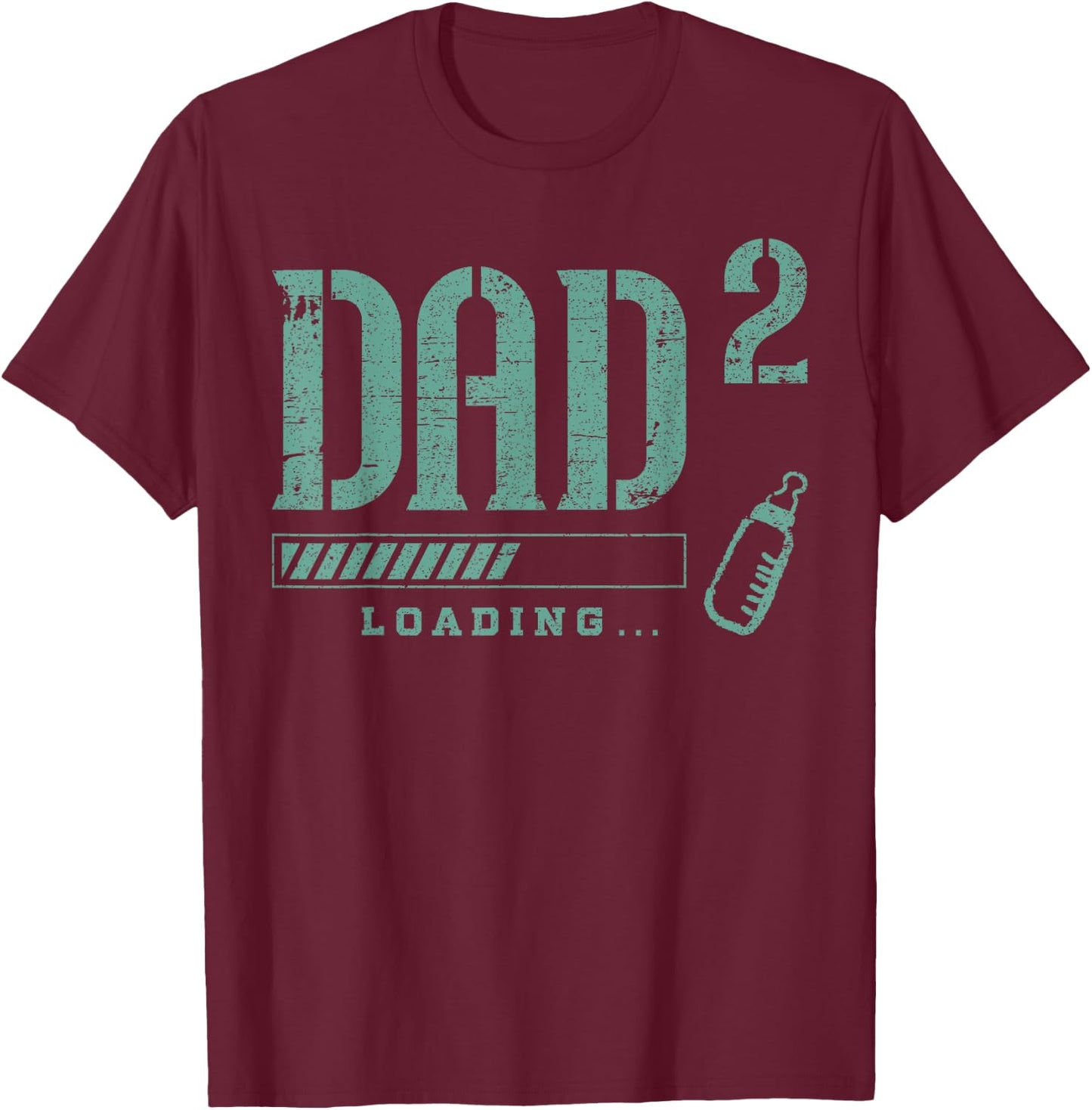 Expectant dad, Dad-to-be, Future Dad, 2nd child T-Shirt - T-Shirt | Maroon