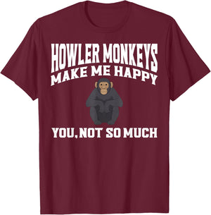 Howler Monkey Apparel - Best Funny Monkeys Lover Design T-Shirt - T-Shirt | Maroon