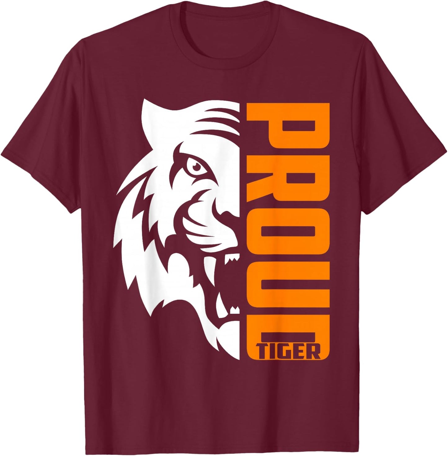 Unique Scout Gifts and more Proud Tiger - Men's Black Classic Fit Short Sleeve - Small T-Shirt - T-Shirt | Maroon