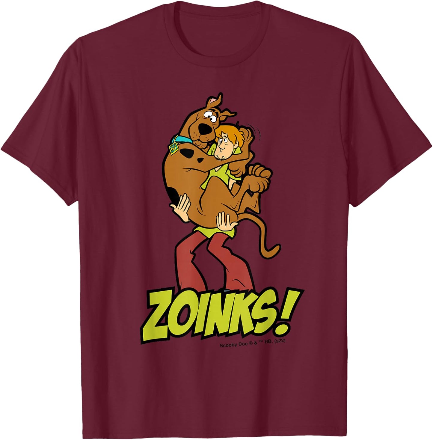 Scooby Doo Zoinks T-Shirt - T-Shirt | Maroon