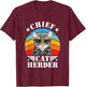 Chief Cat Herder Funny Cat Queen Cat Family Kitten Lover T-Shirt - T-Shirt | Maroon