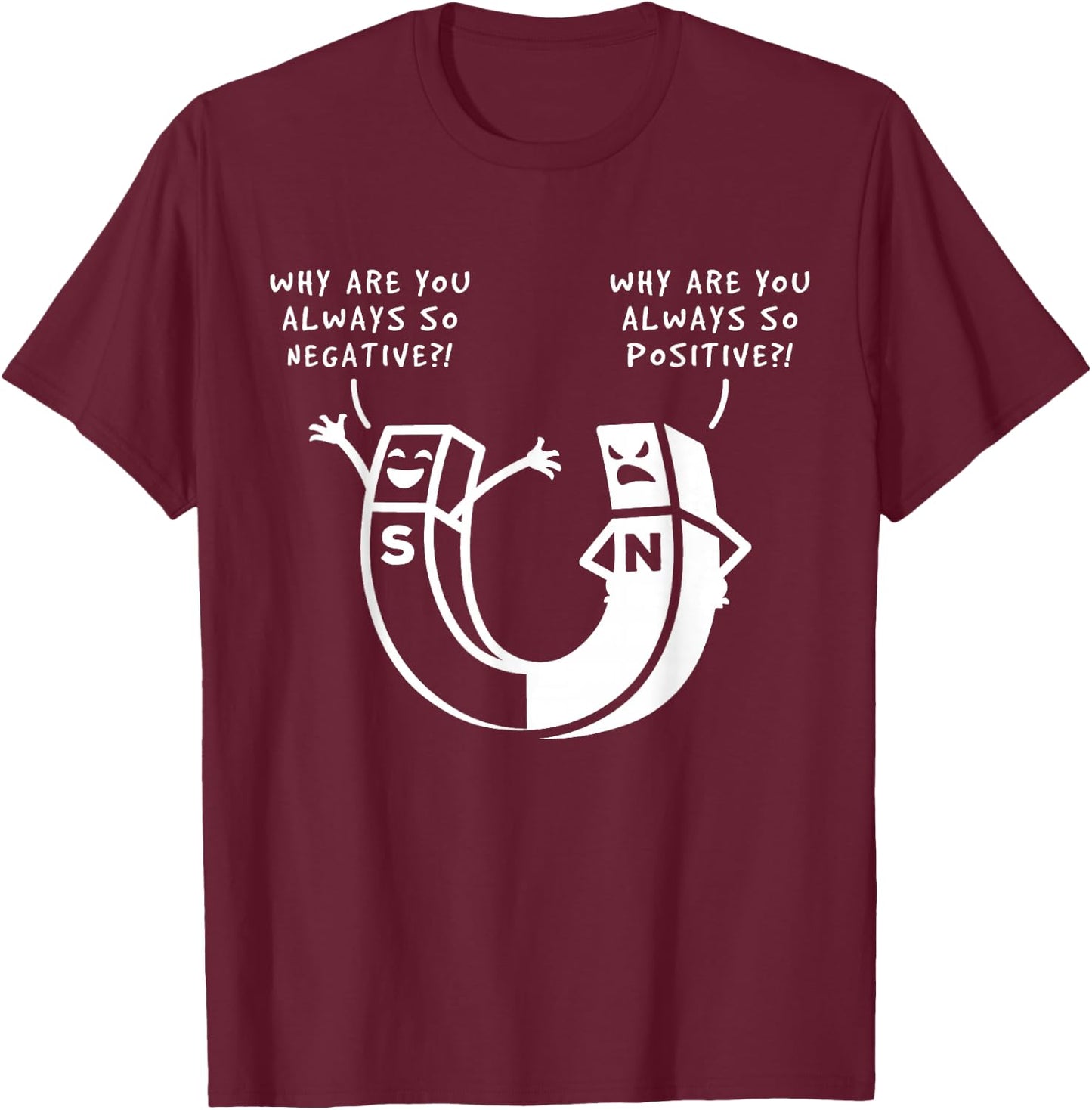 Physics Magnetic Field - Magnetism Gift Scientist T-Shirt - T-Shirt | Maroon
