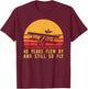 40th Birthday Biplane Turning 40 Airplane Pilot T-Shirt - T-Shirt | Maroon