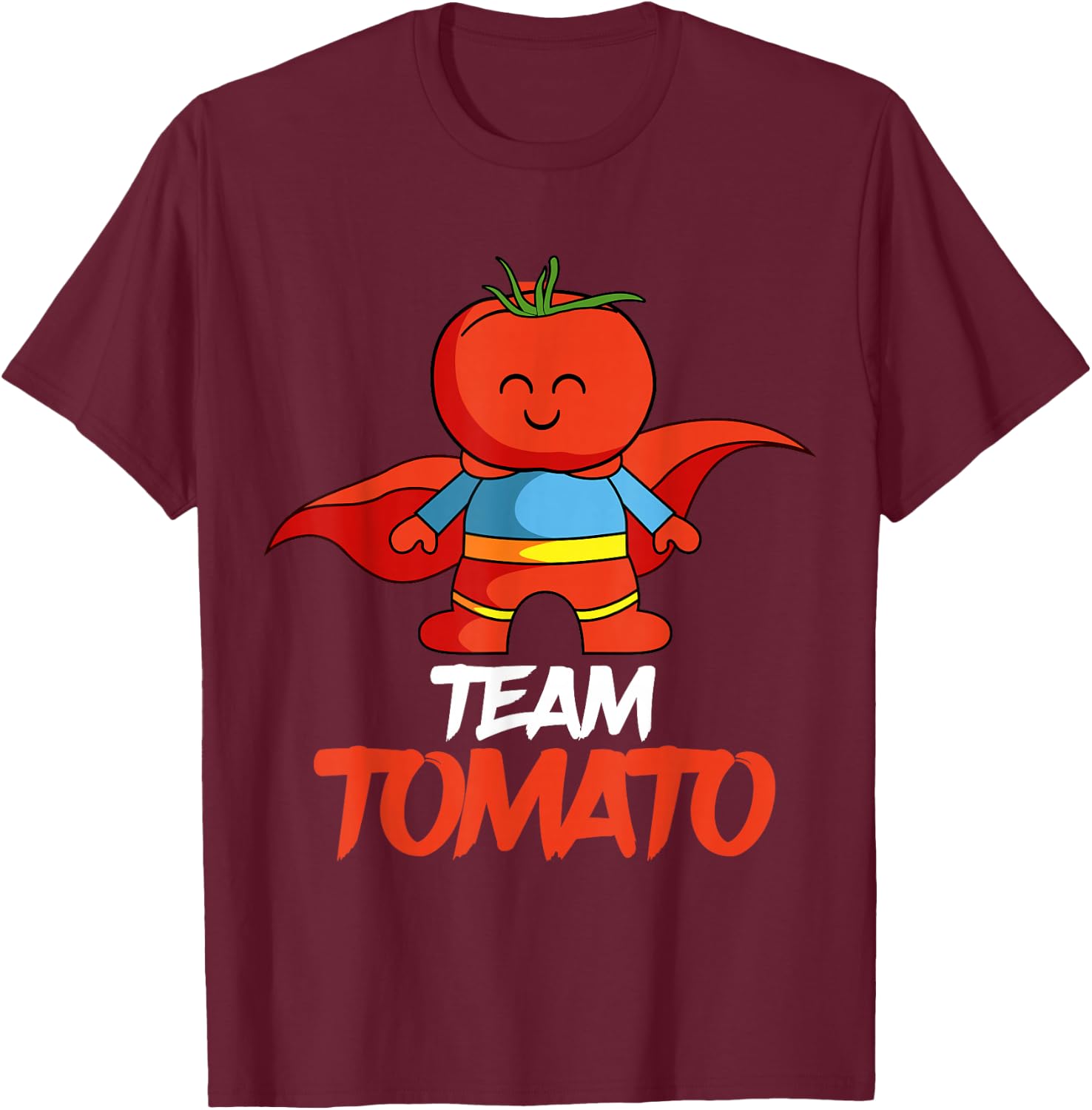 Tomatoes Vegetable Vegans Gardeners Team Superhero T-Shirt - T-Shirt | Maroon