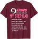 5 Things You Should Know About My Step Dad Cute Family T-Shirt - T-Shirt | Maroon