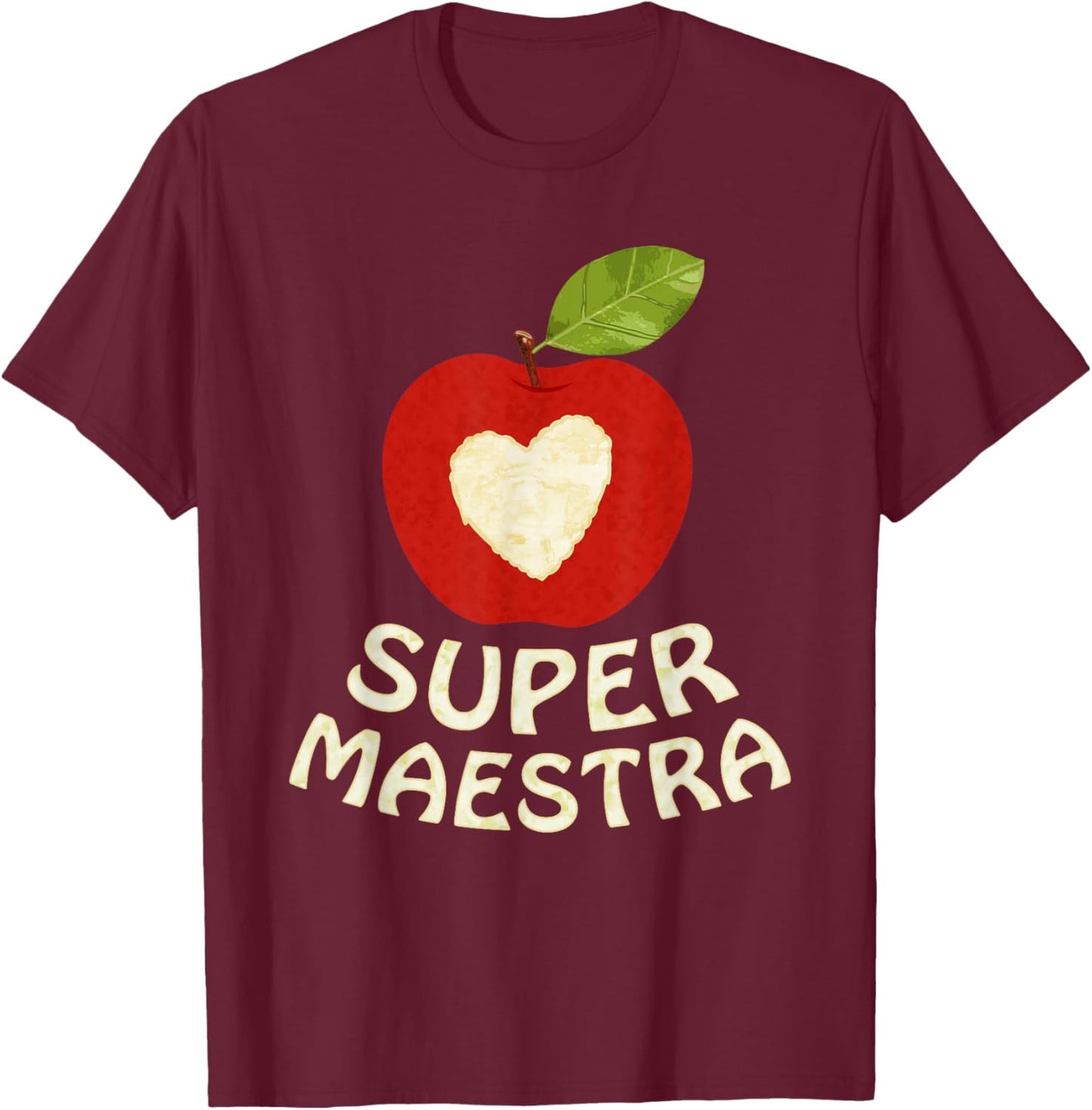 Super Maestra Playera Funny Spanish Bilingual Teacher Gift T-Shirt - T-Shirt | Maroon
