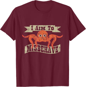 I Aim To Misbehave T-Shirt - T-Shirt | Maroon