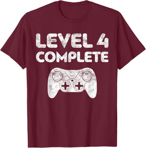 Level 4 Complete 4th Wedding Anniversary Shirt T-Shirt - T-Shirt | Maroon