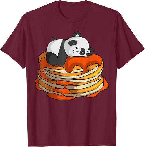 Pancakes Panda On Waffle Breakfast Flapjack Hotcake Food