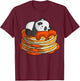 Pancakes Panda On Waffle Breakfast Flapjack Hotcake Food T-Shirt - T-Shirt | Maroon