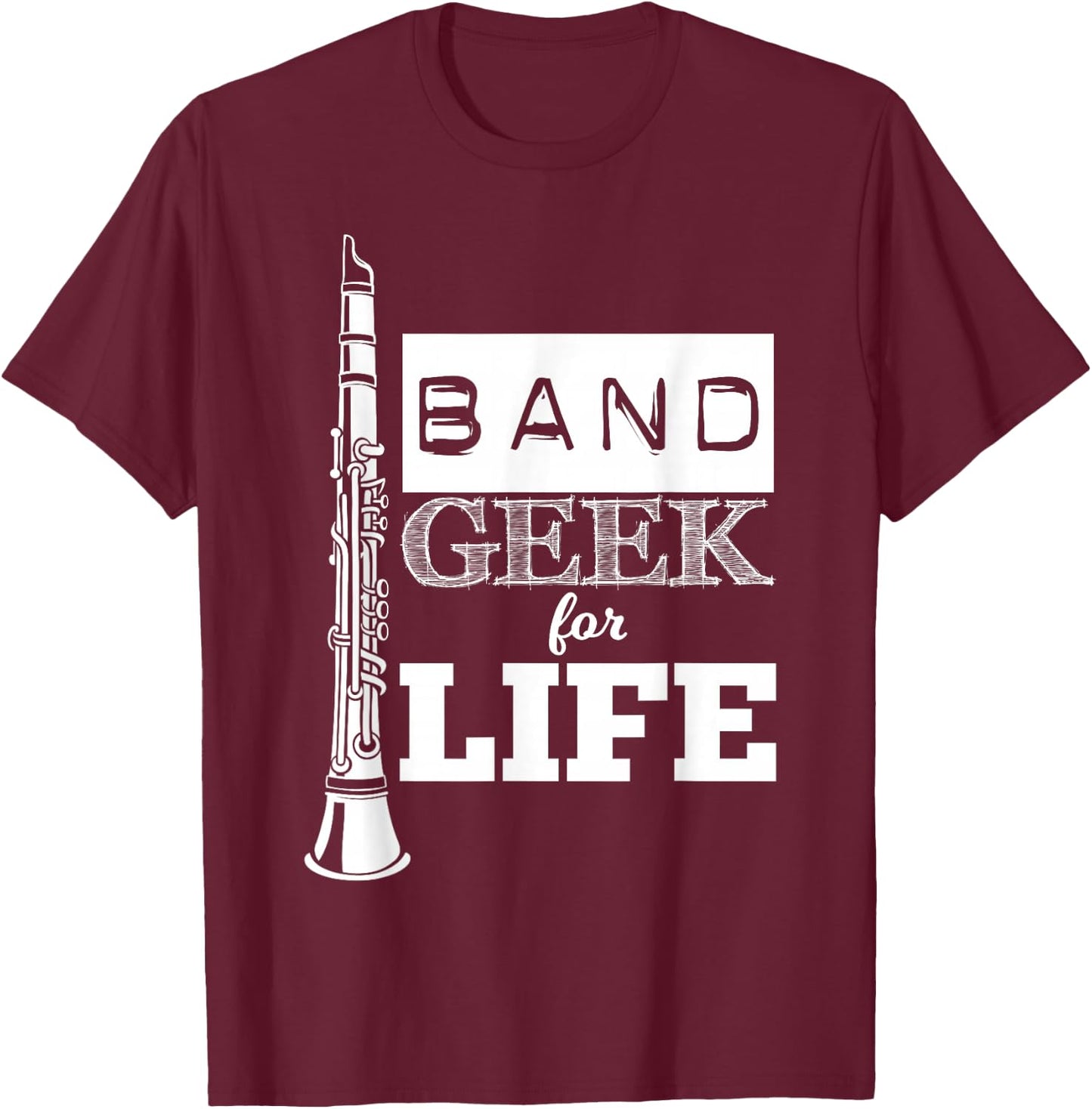 Clarinet Band Outsiders for Life Fun T-Shirt - T-Shirt | Maroon