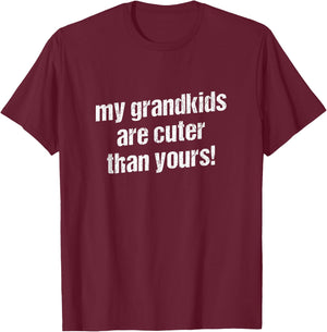 My Grandchildren Are Cuter Than Yours, Grandmother Mimi T-Shirt - T-Shirt | Maroon