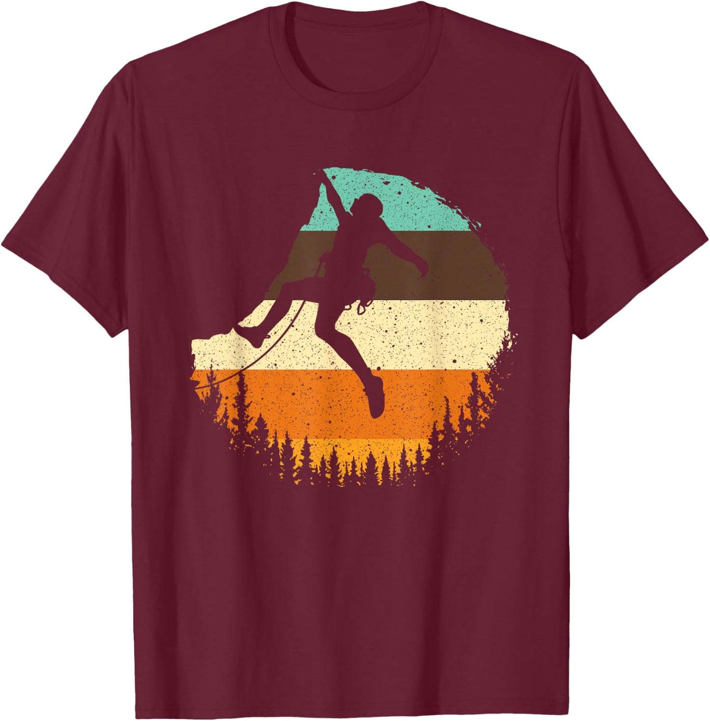 Cool Rock Climbing Women Mountain Climber bouldering T-Shirt - T-Shirt | Maroon