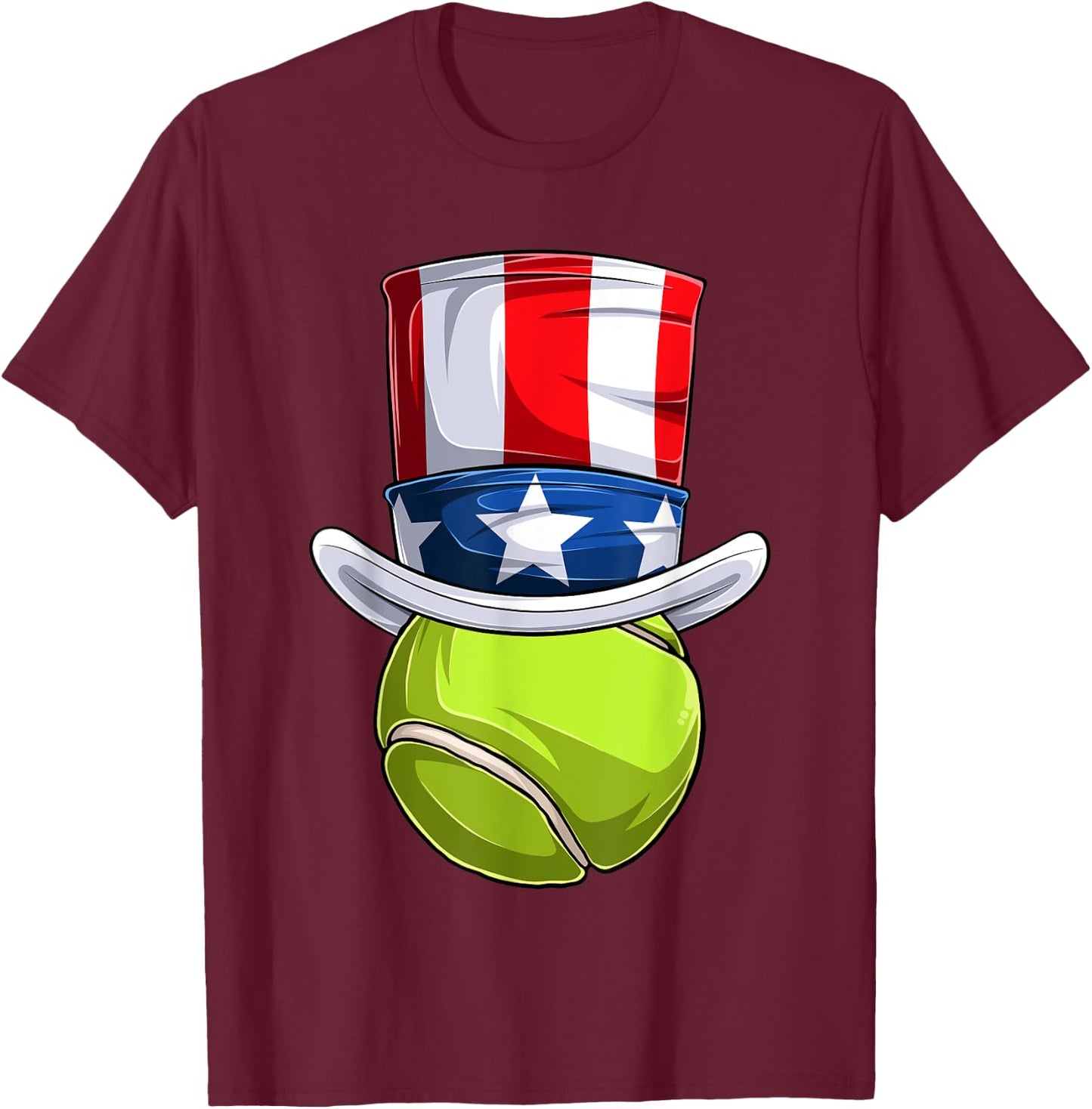 Men Women American Flag Tennis Shirt, 4th Of July Kids Boys T-Shirt - T-Shirt | Maroon