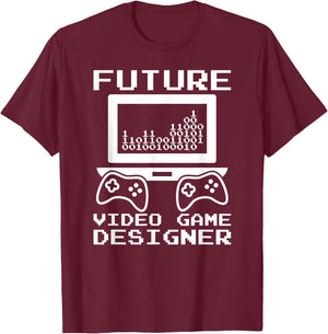 Kids Game Developer Shirt Future Video Game Designer T-Shirt - T-Shirt | Maroon