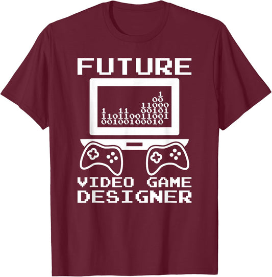 Kids Game Developer Shirt Future Video Game Designer T-Shirt - T-Shirt | Maroon